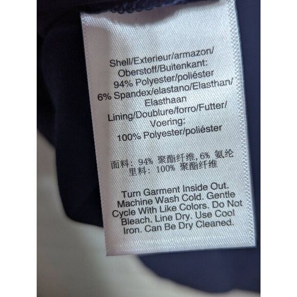 DKNY Women's Blue Solid Sleeveless Button Embellished Mini Dress Size 14 NWT - Picture 7 of 7